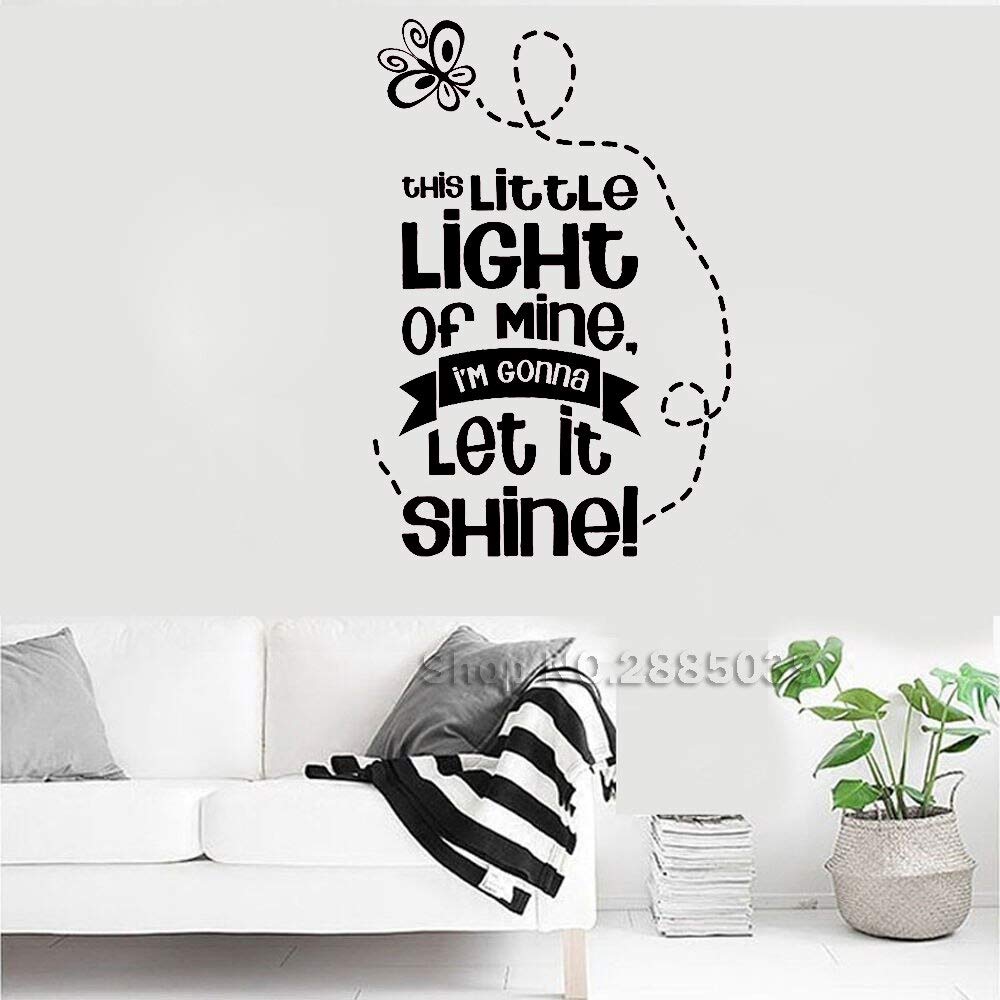 Gadgets Wrap This Little Light of Mine, I'm Gonna Let It Shine! Vinyl Wall Decal Quote Wall Stickers