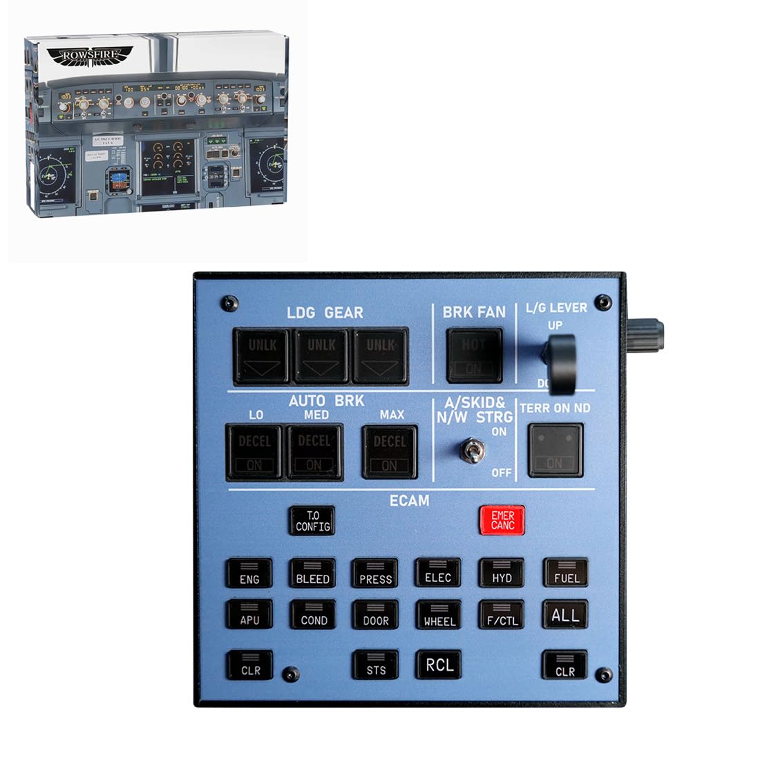 A103 V3.0 A32X/A31X/A350/XECAM Home Cockpit Landing Gear Indicator Integrated Panel for MSFS 2020/2024 - Windows Flight Sim Home Cockpit