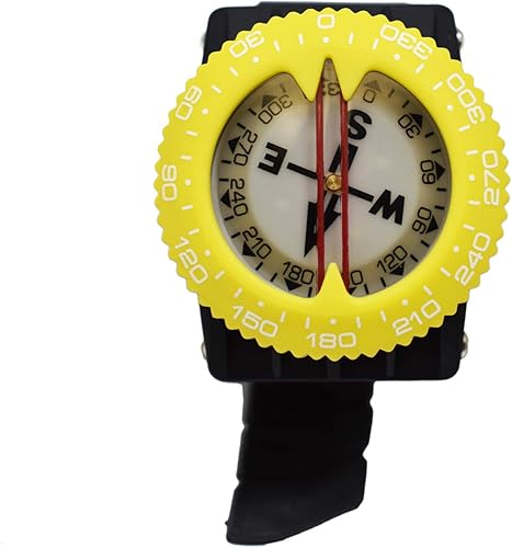 Buceo Elección Buceo Deluxe Brújula de muñeca, Amarillo neón