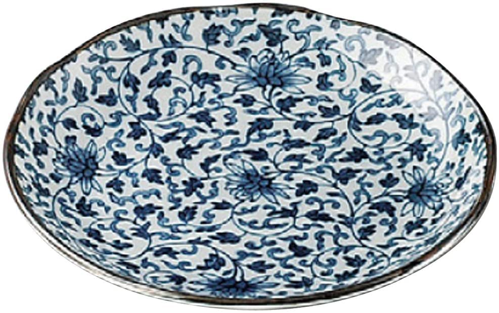 染付 菊花 陶器皿 5枚セット 料亭 割烹 和食 日本食 高級食器 染付