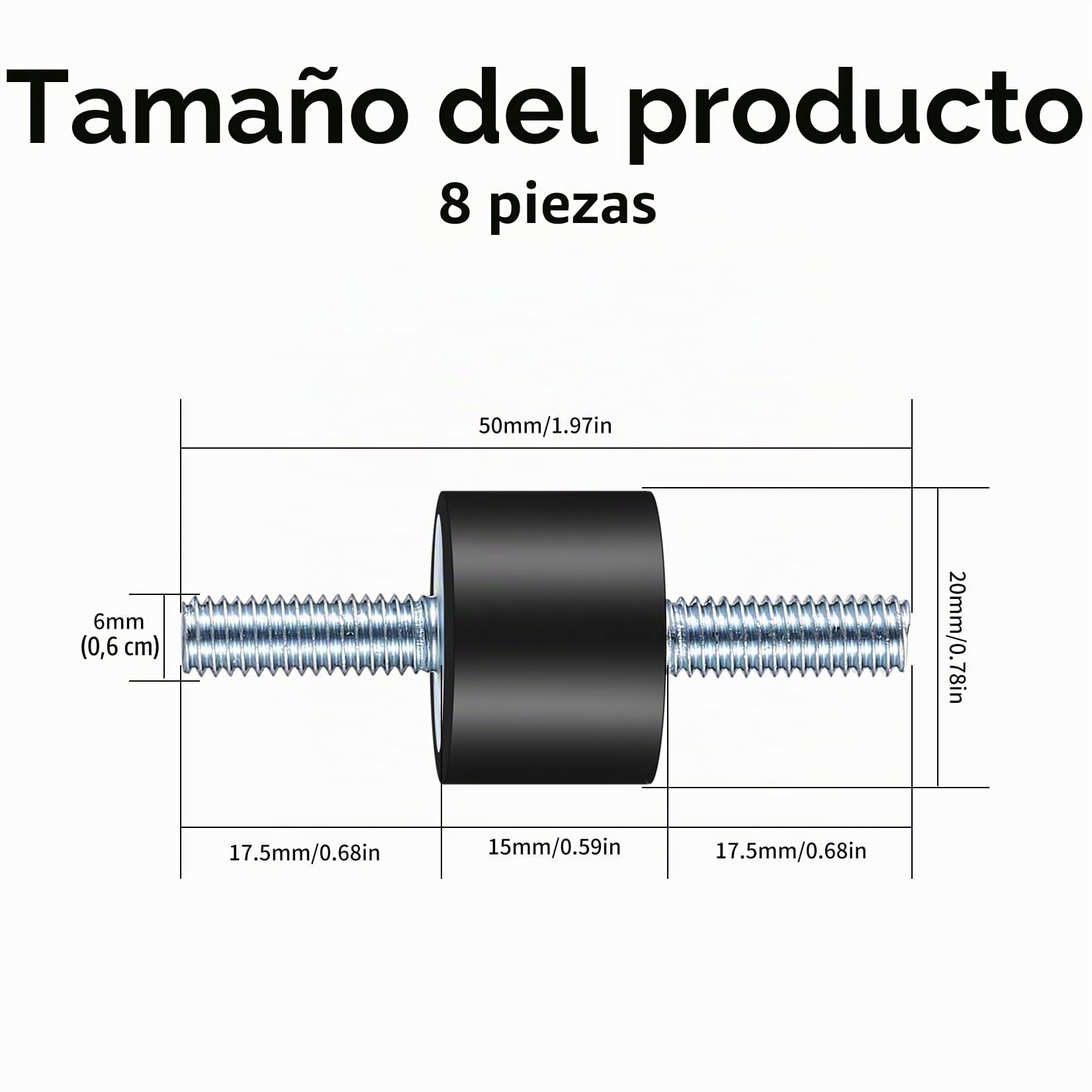 Amortiguadores de goma M6 Silentblock antivibración para aire acondicionado bombas compresores