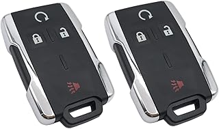 2PCS Keyless Entry Replacement Key Fob Cover Case fit for 2014 2015 2016 2017 Chevrolet Chevy Silverado Colorado/GMC Sierra Canyon Key Fob Shell M3N-32337100 (Silver)