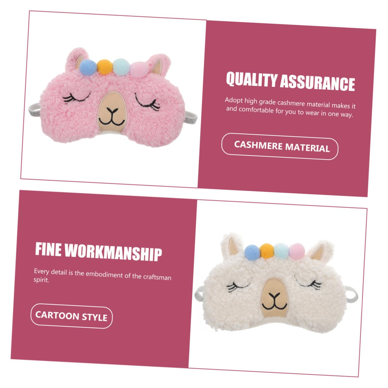 4 Sätze Augenklappe Zum Schlafen Augenmaske Zum Schlafen Schlafmaske Masken Unter Augenklappen Augenmaske Für Abdeckung Graphen-augenmaske Sherpa 2 Stück * 4 FRCOLOR