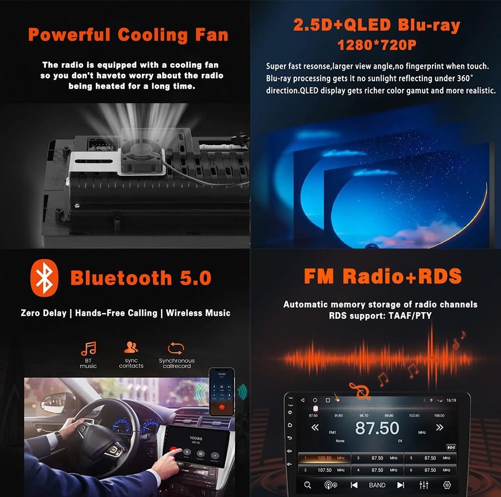 Car Stereo Carplay Radio de Coche para Suzuki Vitara 2017 2018 2019 2020 Soporta Bluetooth, Control Volante, USB, WiFi, 4G, Mirror-Link, GPS Navegador/Radio FM, 4 Nuclear 1G+32G