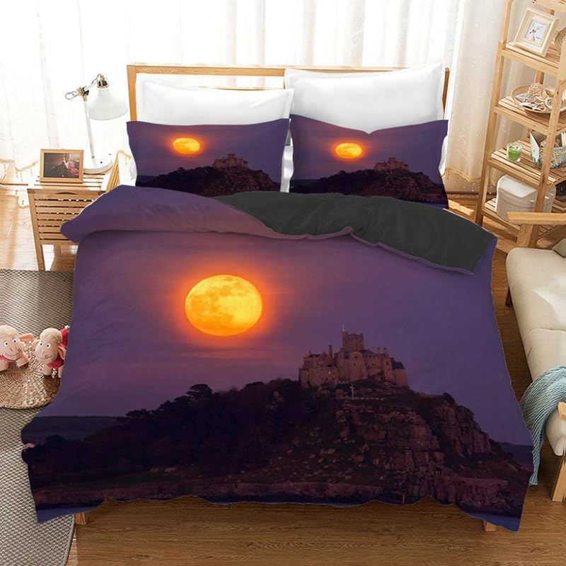 Housse de couette 140x200 impression 3D haute définition avec finitions soignées en microfibre