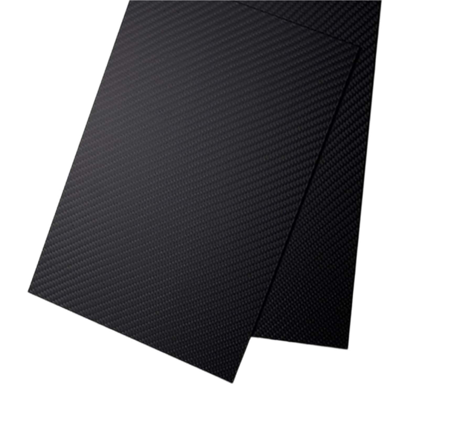 Foglio in fibra di carbonio 3K - Superficie lucida con trama saia 400 x 500 mm, 1 pz(2mm)