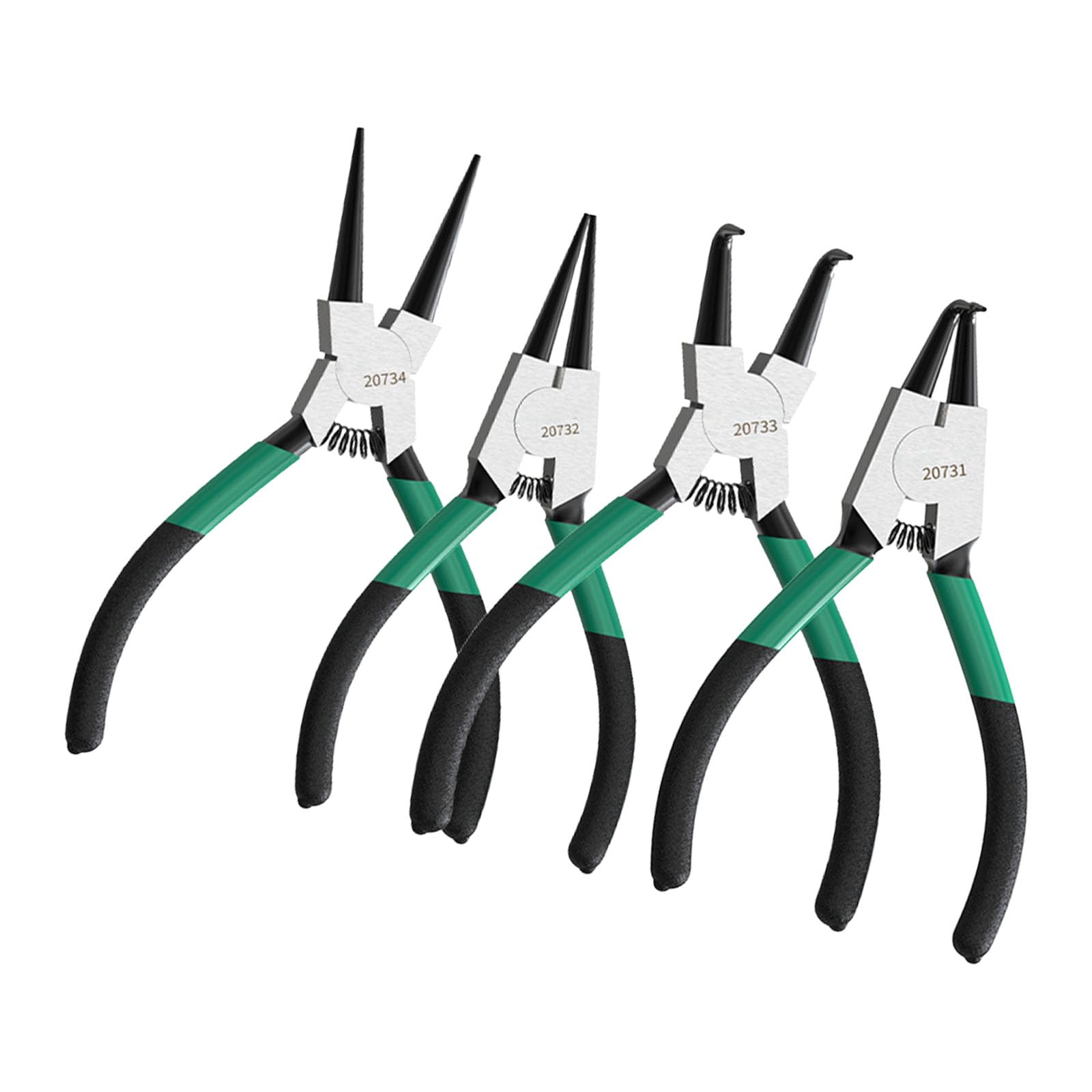 Msioytog Without Storage Bag 4Piece Snaps Rings Pliers Set 5Inch Internal/External Circlip Pliers Carbon Steel Construction Spring Loaded Handle Retainer Hoop