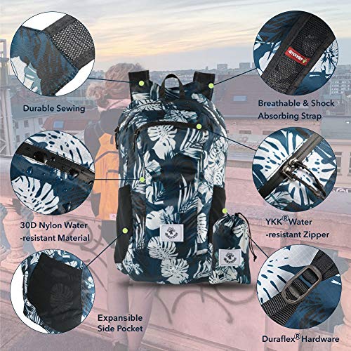 4Monster Hiking Daypack,Water Resistant Lightweight Packable Backpack for Travel Camping Outdoor - Image 3