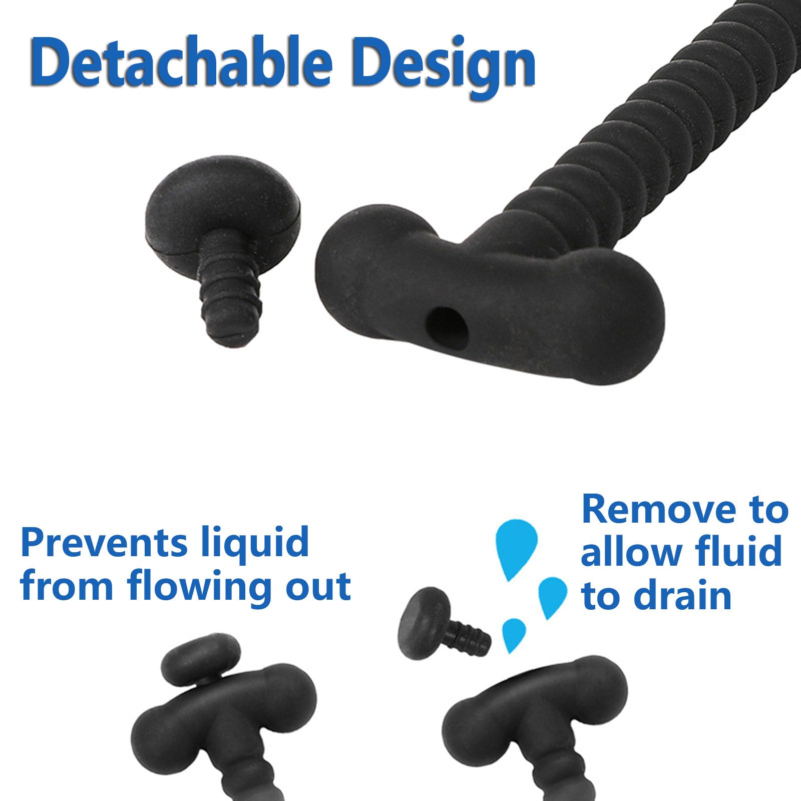 Tubo fitness maschile con rivestimento rimovibile, lungo tubo per esercizi per urinare facilmente -ITHB12 (A:Diametro del tubo: 6 mm)