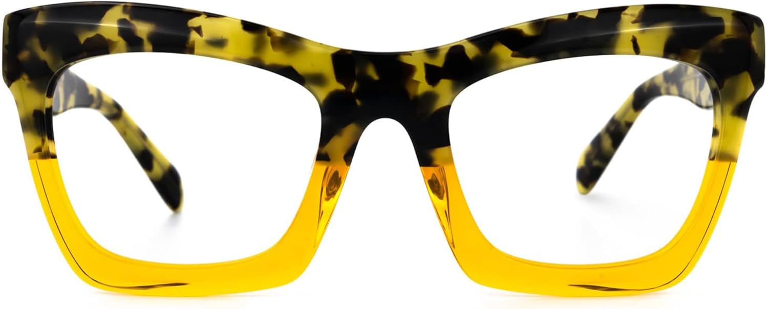 Zeelool Stylish Vintage Oversized Square Glasses for Women with Non-prescription Clear Lens Benitez ZWA035804 - Image 3