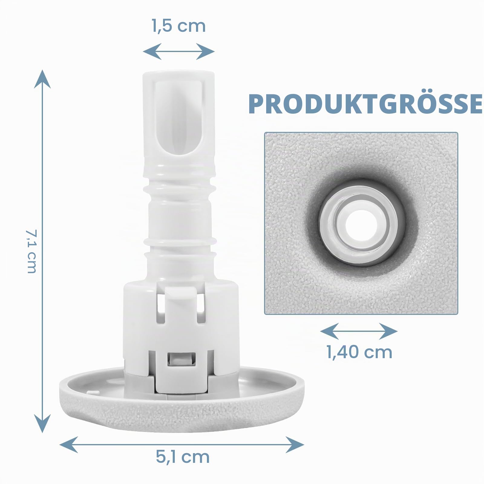 Showingo 5,1 cm Spa-Whirlpool-Düsen, kompatibel mit Cluster Storm interner Richtstrahl, 212-1549/218-51405, Ersatz für Badewannendüsen und Whirlpool (5 Stück)