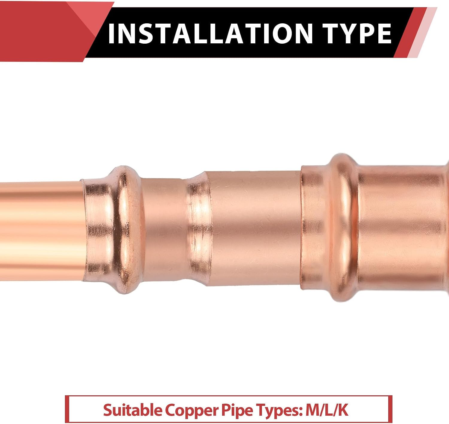 (Pack of 5) EFIELD 1" FTG x 3/4" Copper Press Fit Bushing Reducer Fittings For Copper Tube Connection (1"x3/4"),(PRESS032)