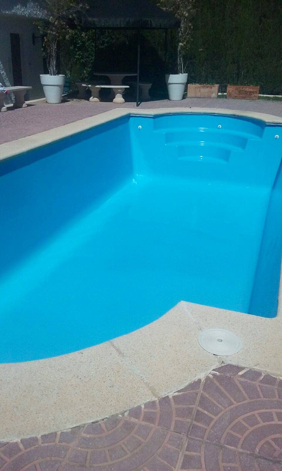 PINTURAS DECOLOR Peinture piscine béton 3 en 1 - Hydrofuge, Haute résistance au chlore, alcalis - Blanc - 5,5KG (15-20m² en 2 couches)