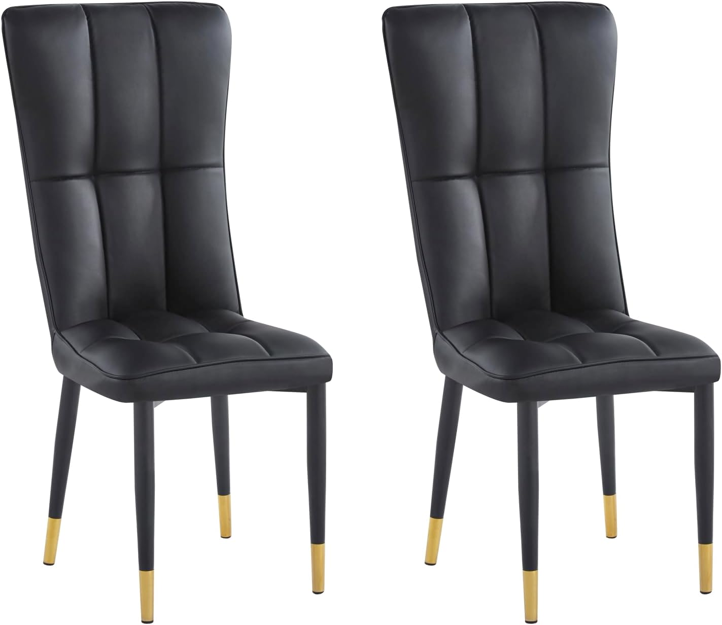 HYGRAD BUILT TO SURVIVE Set of 2 Faux Leather Dining Chairs High Back