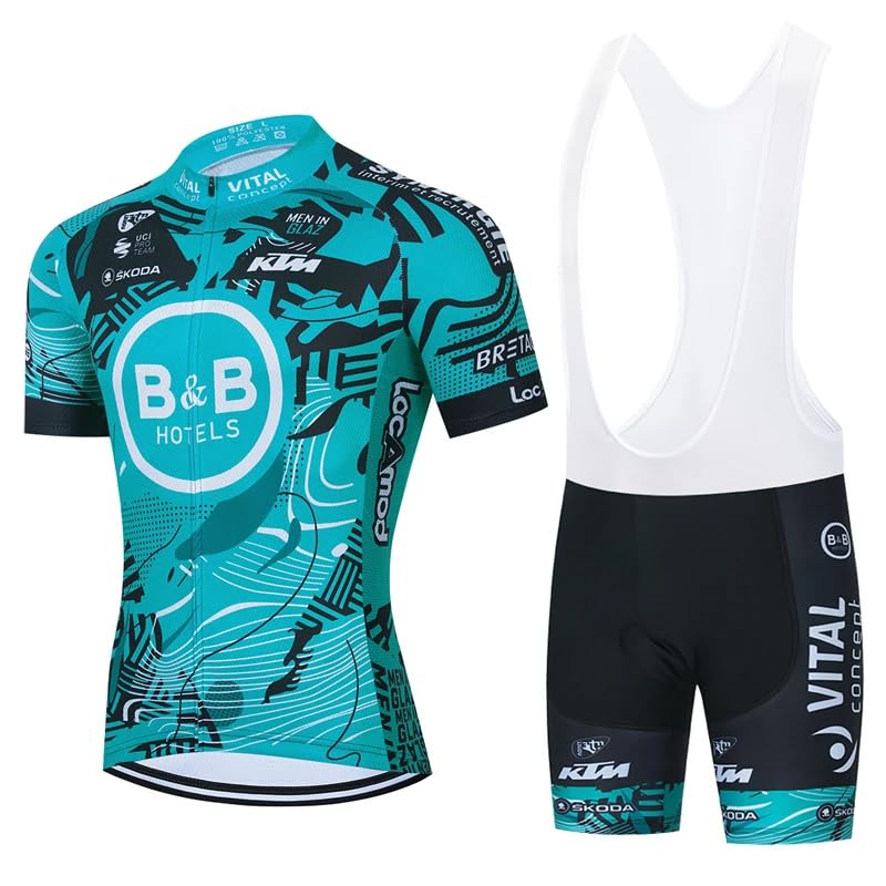 assocauicy Conjunto Ciclismo Hombre Maillot Culotte con Gel 4D para MTB Ruta Equipación Transpirable Ultra Cómoda