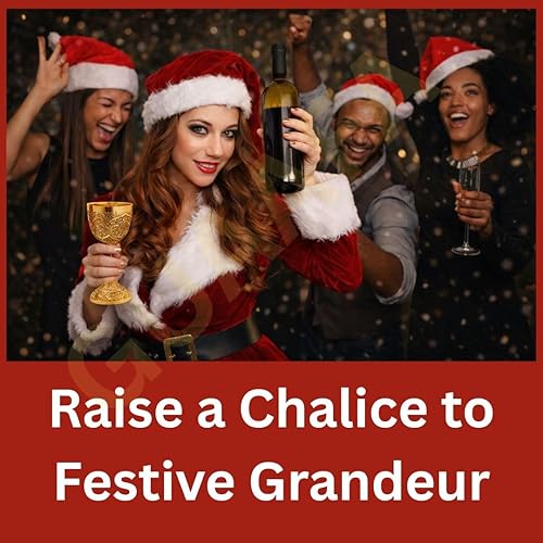 Miniatura 6 de GUAAFA Medieval Goblet Vintage Chalice 6" - 1x Handmade Brass Drinkware for Royal Wedding Anniversary Christmas Gifts 7oz -King Arthur Renaissance