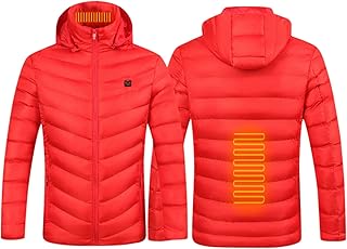 Heated Jacket Womens Usb Winter Warm Heating Jackets Double Soft Shell Waterproof& Windproof Heated Coat Hooded Warm Clothing Electric Usb Rechargeable Smart Heated Jacket Heated Hoodie
