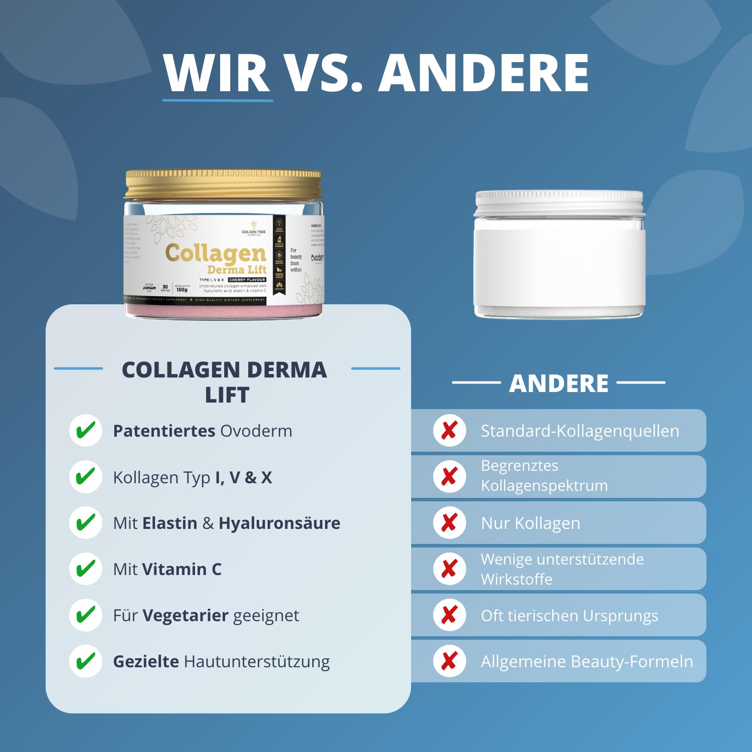 Golden Tree Collagen Derma Lift – Kollagen Pulver, 150 g