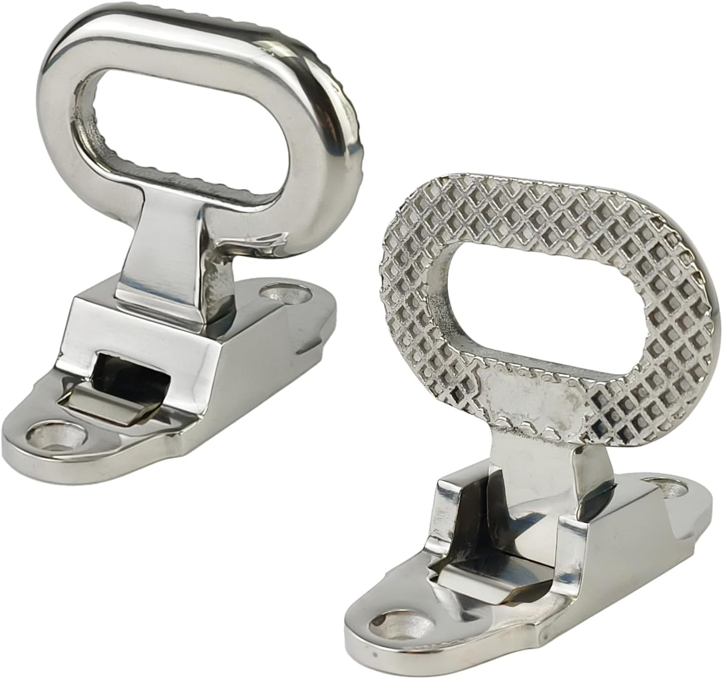 2 Pack of Heavy Duty 304 Stainless Steel Folding Flip up Step Flip-Up/Fold-Down Grab Steps for Boat, Trailer, Truck, Camper, RV, and Car