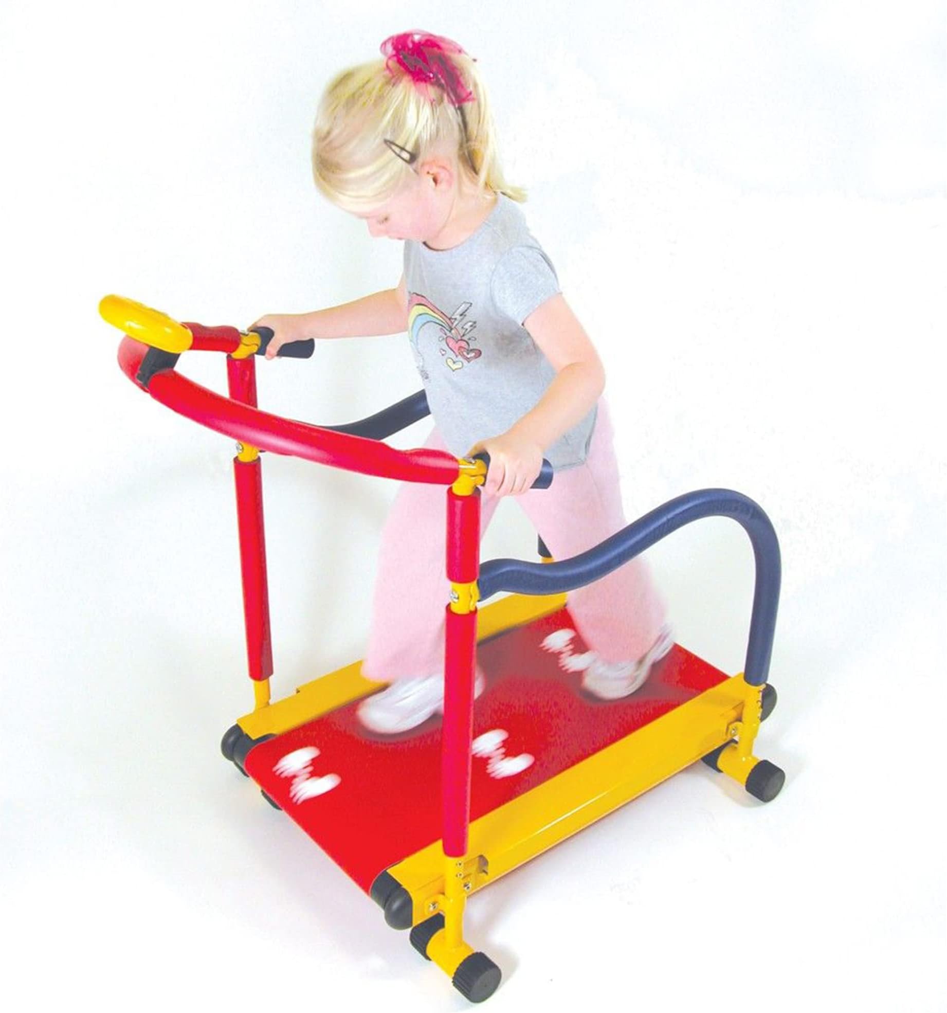 Redmon Fun & Fitness for Kids Manual Treadmill with Odometer, Timer, Auto-Off, and Monitor - Indoor Home Workout and Exercise Gym Equipment for Walking and Running