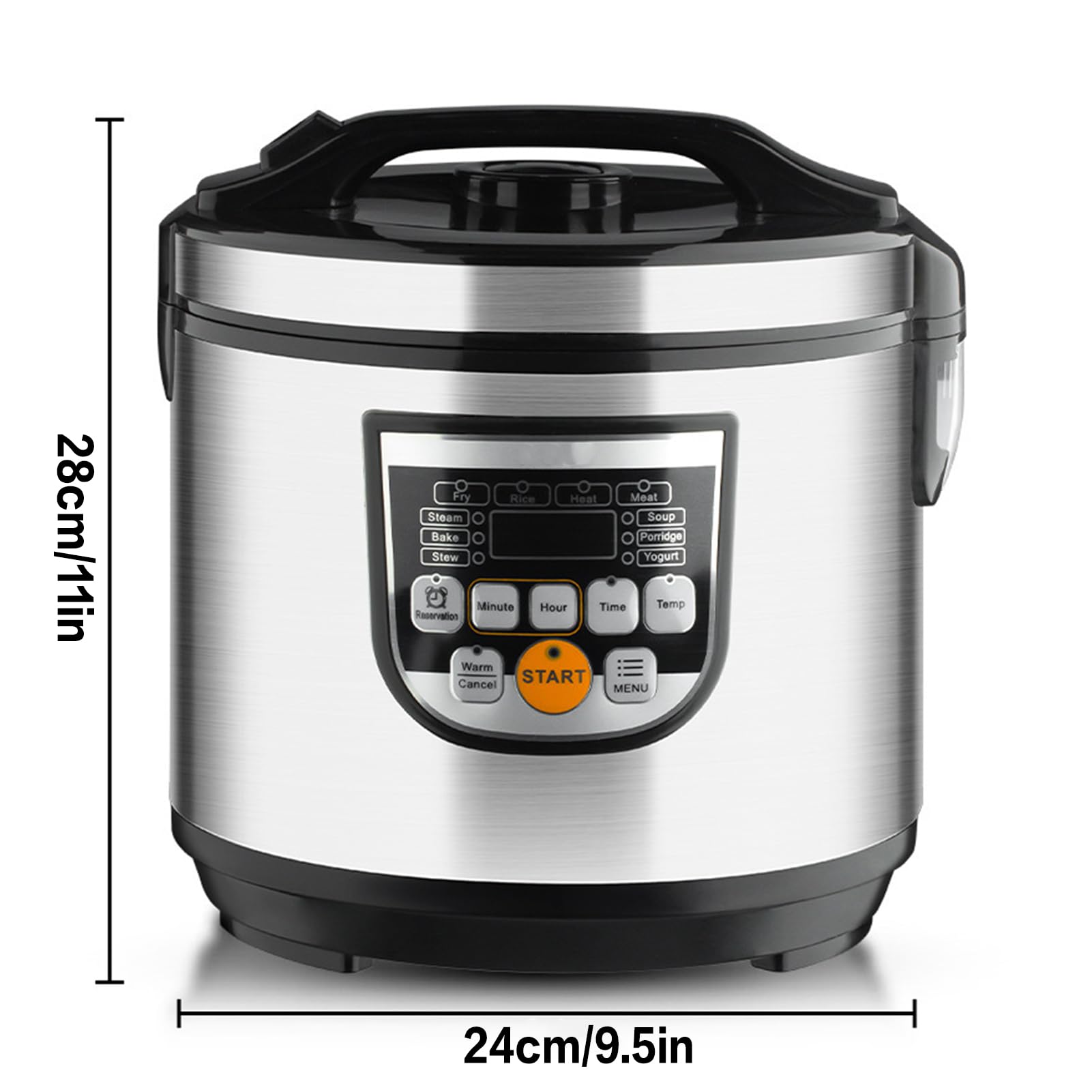 Garnek Elektryczny 10-W-1 5L Inteligentny Wielofunkcyjny Ryżowar | Multicooker 900W Z Cyfrowym Wyświetlaczem & Funkcją Utrzymywania Ciepła Wolne Gotowanie Gotowanie Ryżu Gotowanie Na Parze