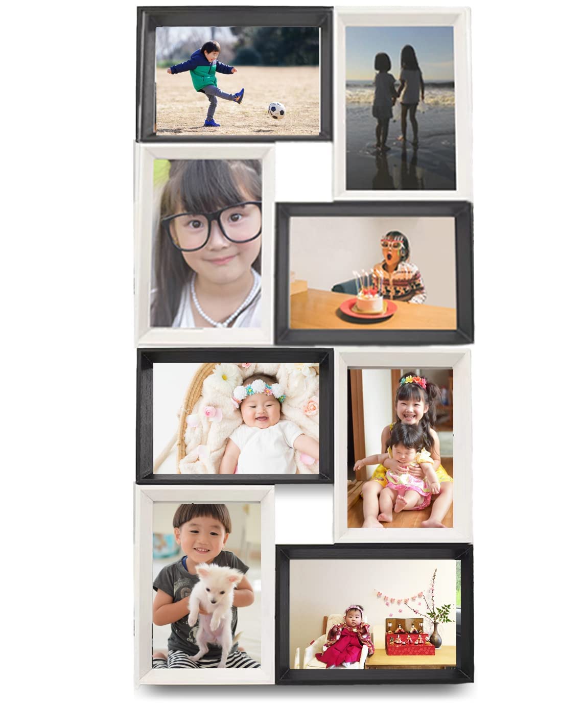 Amazon.co.jp: upFRAME 写真立て 複数枚 l判 おしゃれ 4枚 壁掛け 多面