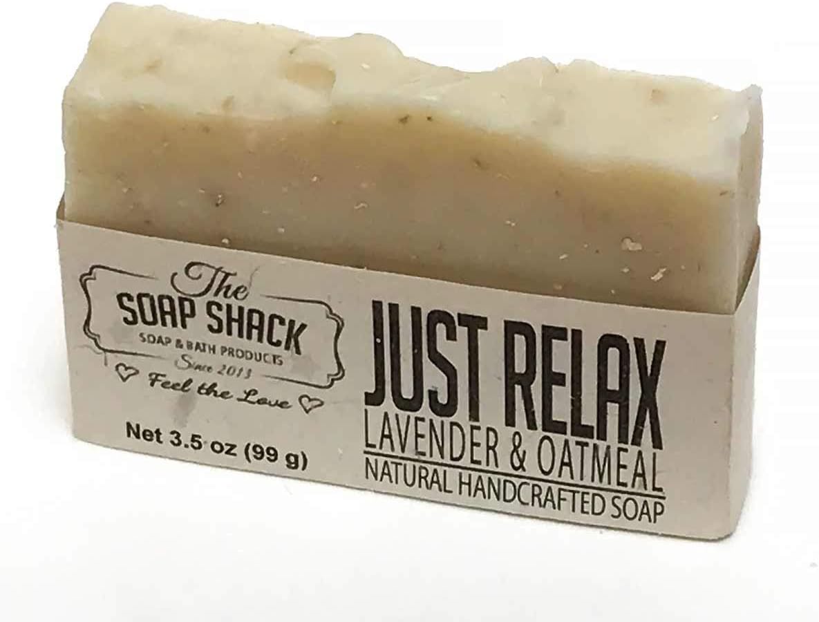 Lavender Oatmeal Soap-Natural-Handmade Soap-Cold Processed-Artisan Soap-Lavender Essential Oil-By The Soap Shack