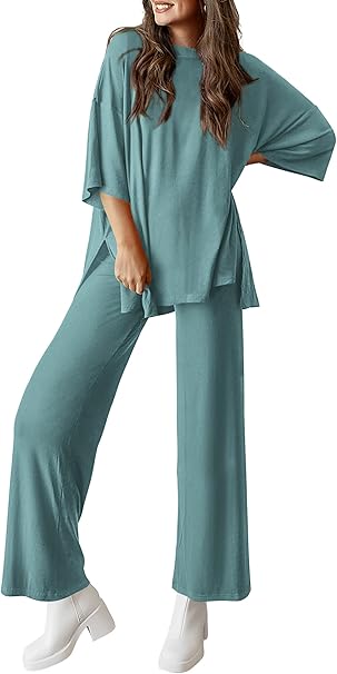 PRETTYGARDEN Two Piece Sets For Women Summer Fashion Lounge Matching Set 2025 Travel Vacation Airport Outfits Clothing