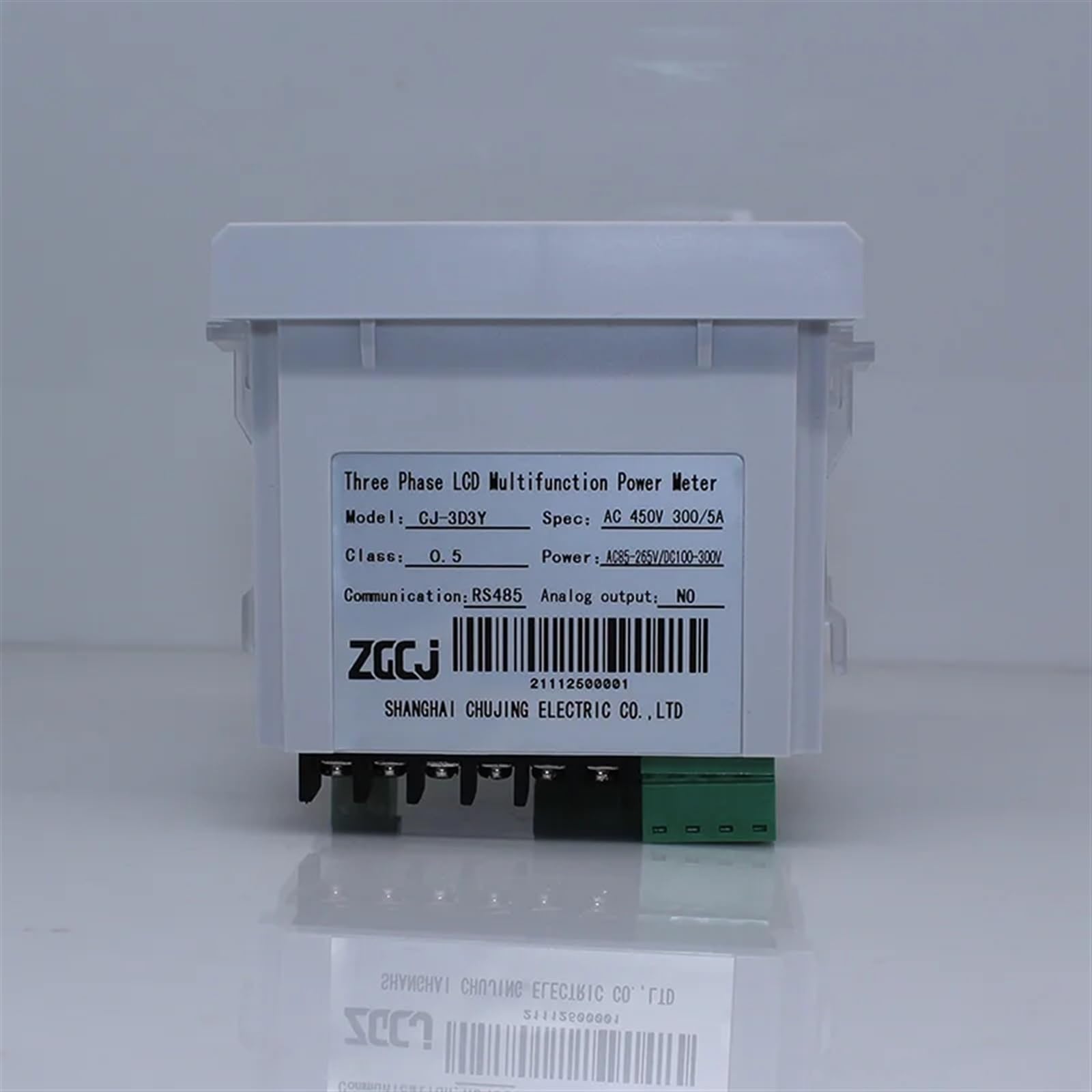 Compteur multifonction LCD triphasé facteur de puissance énergie KWh AC450V ampèremètre voltmètre wattmètre RS485 avec transmetteur de courant (Color : AC 300A)