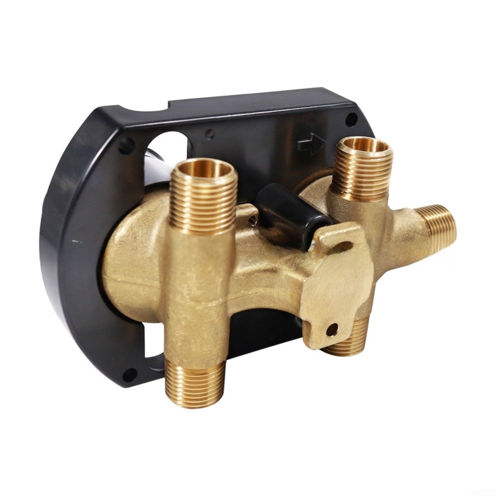 Válvula de control de ducha R22000 Válvula de mezcla de desviador de 6 posiciones de 3 vías Construcción de cobre Diseño compacto para negro