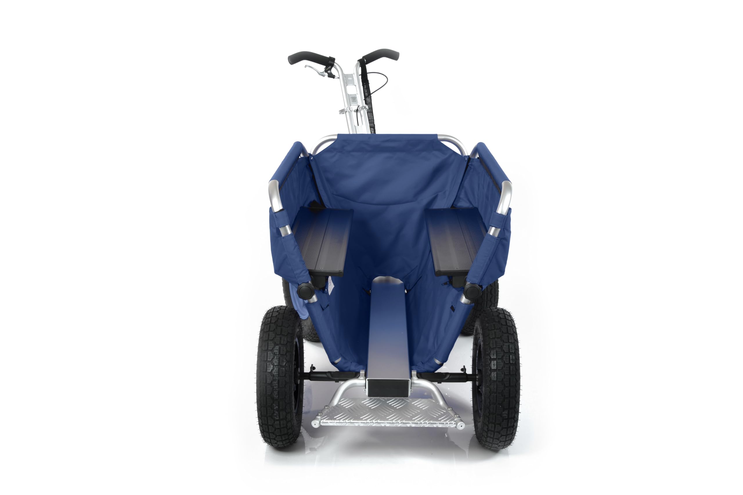 RAMBLER EXPLORER 80 Carrello per 6 Bambini (Blu) - Trasporta in modo elegante e sicuro fino a 6 bambini con il nostro carro innovativo e versatile, progettato per ogni avventura