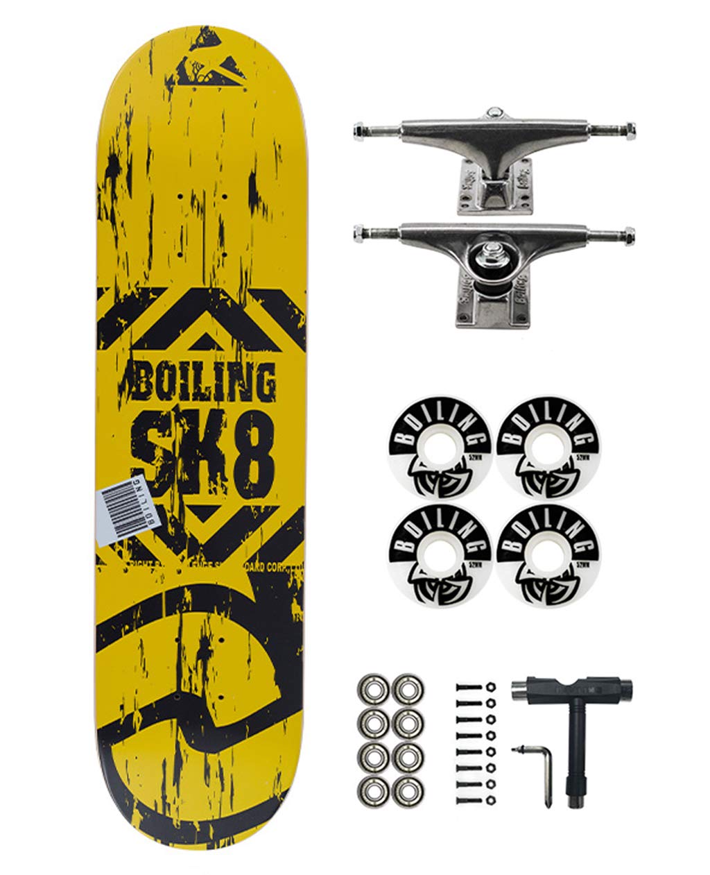Skateboard Piste 31 Pouces Skateboard Kids Complet Développement de la Concentration et de l'équilibre spécialement préparé pour Que Les débutants pratiquent des Figures Planches de Skateboard