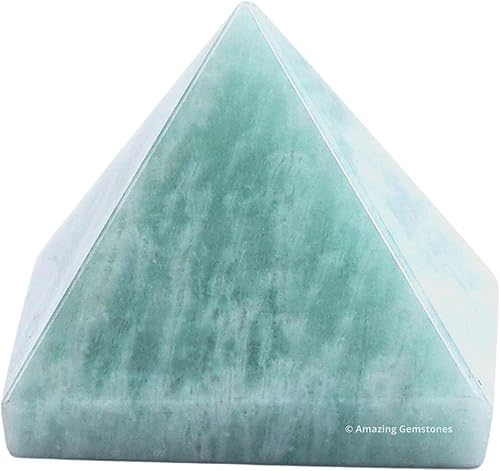 Miniatura 3 de Amazing Gemstone Piedras curativas de cristal de pirámide de amazonita, gran figura piramidal de 1 pulgada de pirámide de piedra natural para