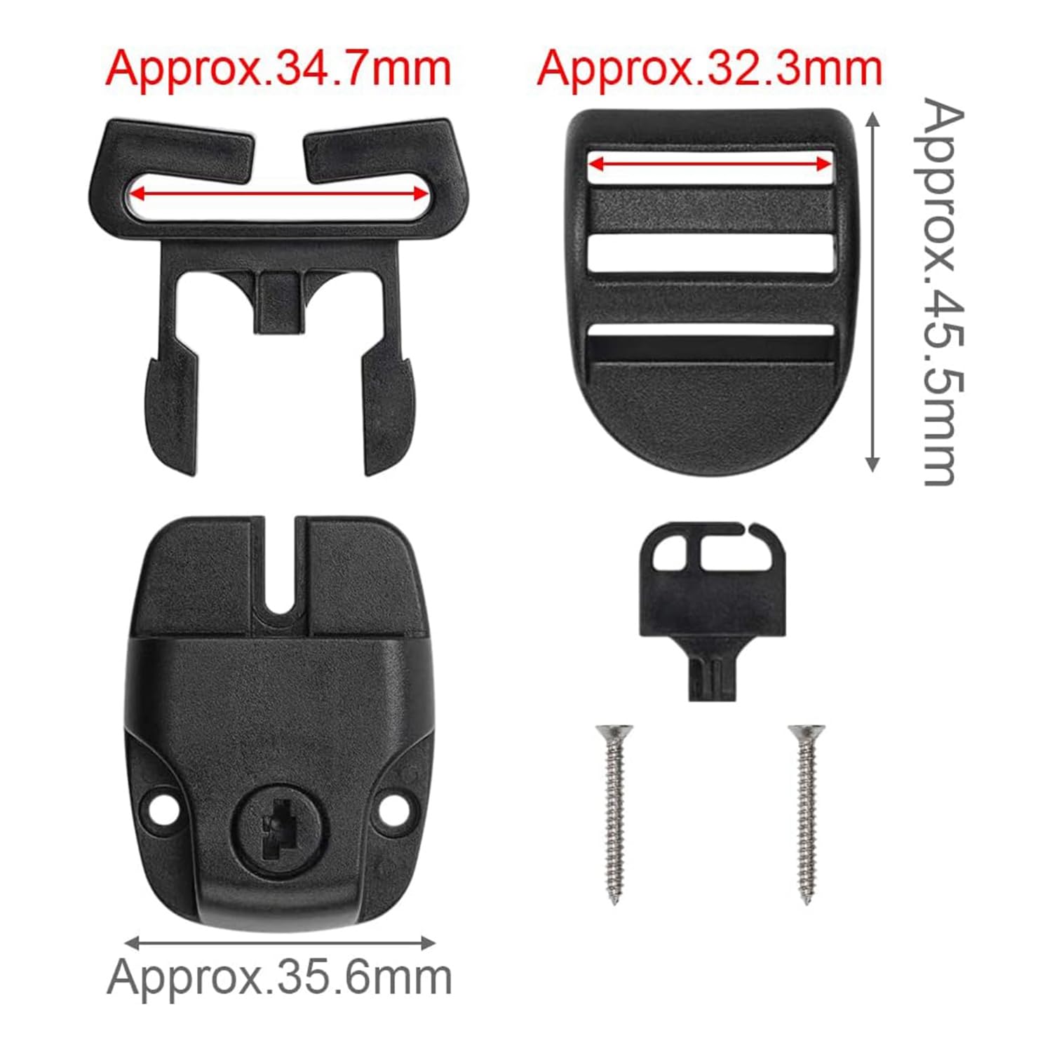 Kit Clip Di Copertura Per Vasca Idromassaggio | 4 Pezzi Con Chiavi E Viti | Fermagli Per Cinghie SPA | Nero - 2