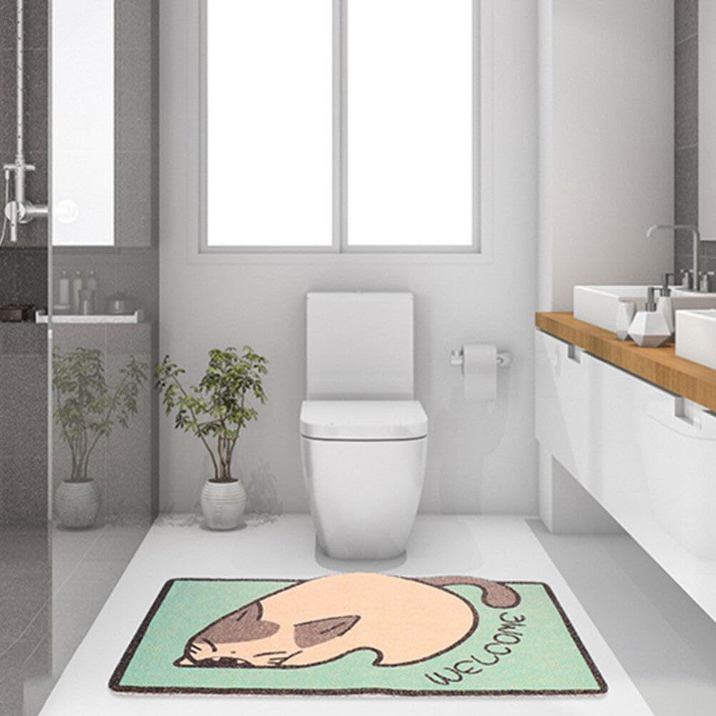 Alipis 2piezas Alfombrilla De Baño Absorbente Alfombras De Baño Antideslizantes Alfombras Gruesas y Flexibles