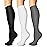 FEYHAY Copper Compression Socks (3 Pairs) 15-20 mmHg Circulation is Best Athletic & Daily for Men & Women, Running, Climbing