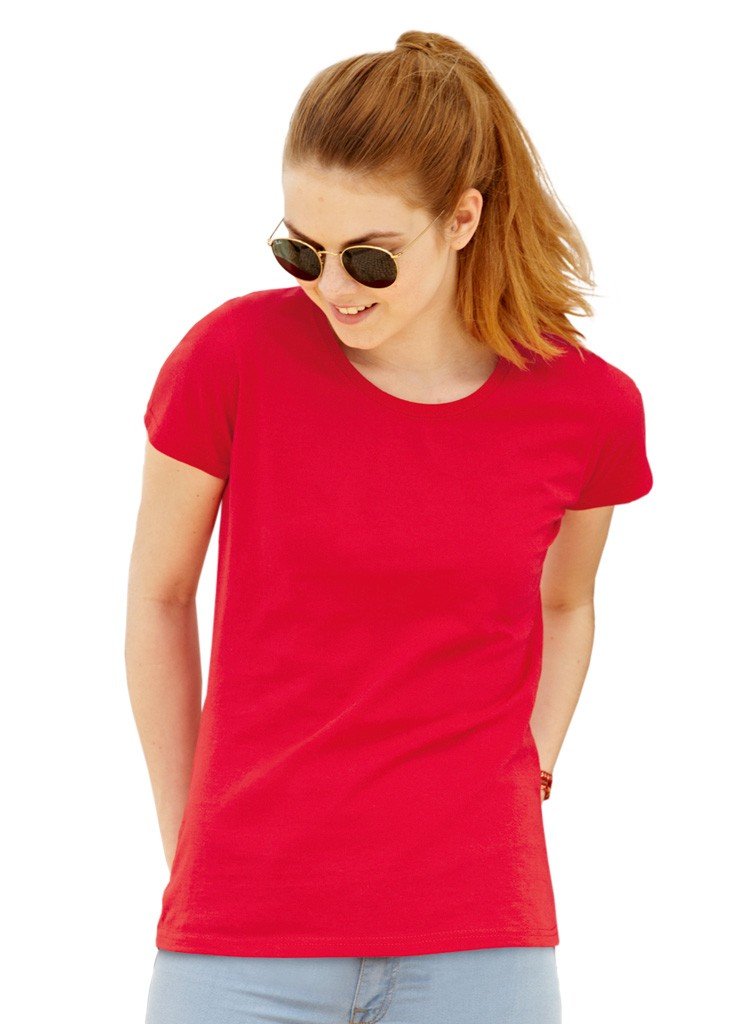 Fruit of the Loom Valueweight T Lady-Fit Women's T-Shirt - Red - L