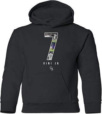 Vini-Inspired 7 Collage Graphic - Madrid Tribute Youth Hooded Sweatshirt