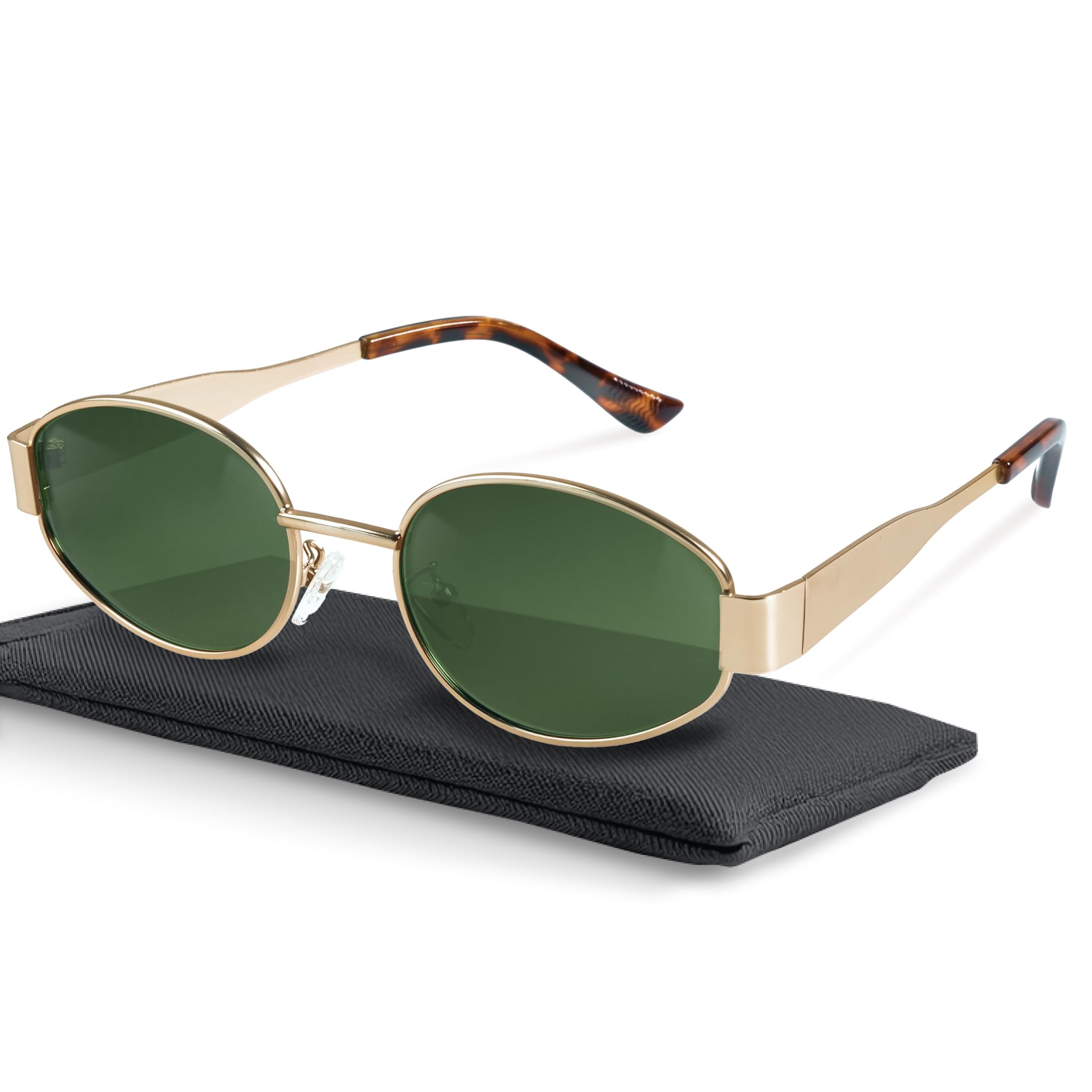 livho 2025 Trendy Oval Sunglasses - Stylish Polarized Shades for Everyday - Retro Metal Frames