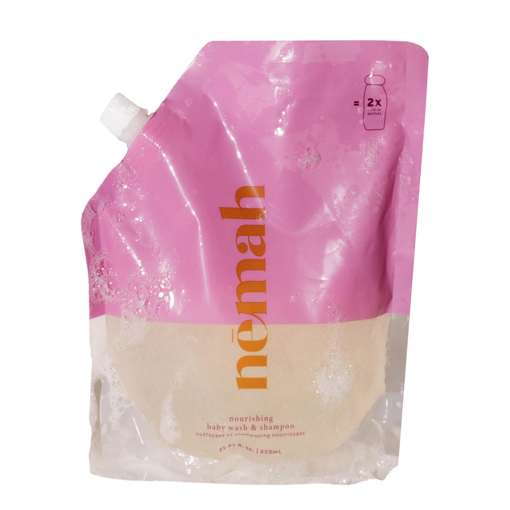 Nemah Baby Soap And Shampoo Refill, 2 In 1 Baby Wash For Hair And Body, Tear Free Shampoo And Body Wash With Chamomile Aloe Vera Jojoba Oil, For