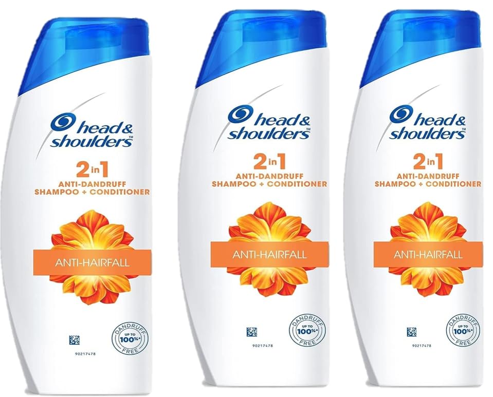 Head and Shoulders 2-in-1 Anti-Hairfall Anti-Dandruff Shampoo + Conditioner 180 ML ...HUMARABAZAR