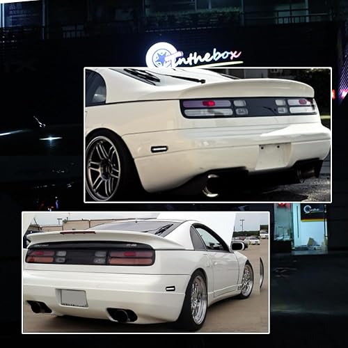 Miniatura 9 de GTINTHEBOX Para 1990 1991 1992 1993 1994 1995 1996 Nissan 300ZX Z32 Parachoques trasero Luz de marcador lateral lente ahumada Blanco LED Fender Lamp