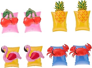 ifundom 4 Pares De Braçadeiras De Braço Para Crianças Flutuadores De Manga Inflável Mangas De Flutuador De Natação Braçadeira Inflável Para Natação Braçadeira Inflável De Braço De Água