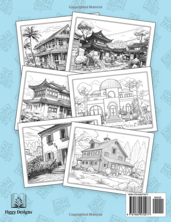 Home Exteriors Adult Coloring Book: Victorian, Modern, Contemporary, Rustic, Farmhouse, and More image 3