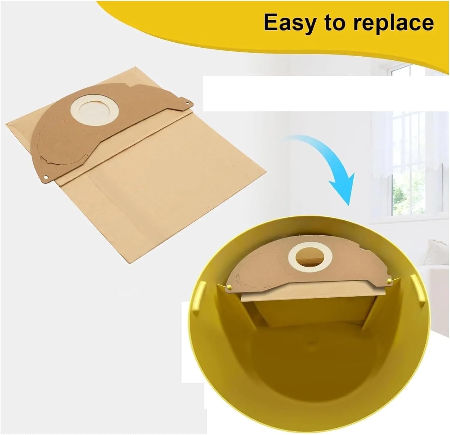 Vacuum Cleaner Bags，Compatible for Karcher，WD2 MV2 WD 2.200 WD2250 A2004 A2054 A2099 6.904-322.0.(10PCS)
