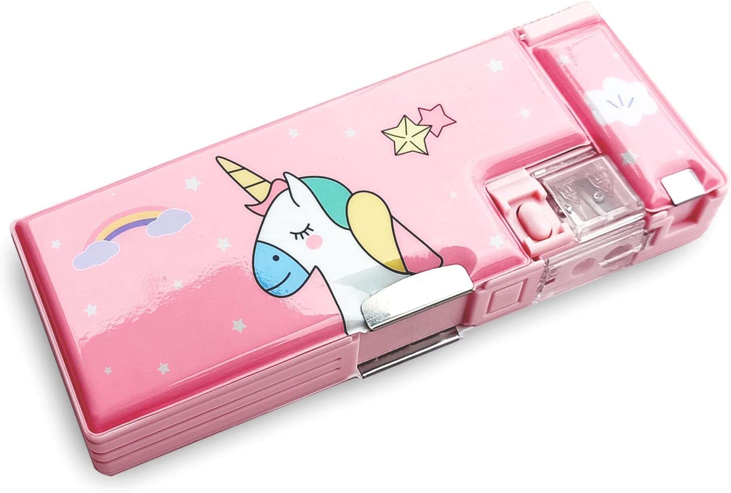 Baraky Magnetic Pencil Case with Sharpener (Random Design Pink) (B0BR4H2WGD) Amazon Price History, Amazon Price Tracker