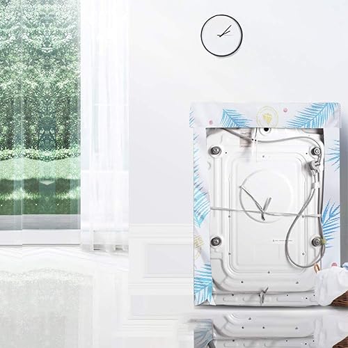 Miniatura 4 de Funda para lavadorasecadora de carga superior o frontal, a prueba de agua y polvo, adecuada para exteriores, protege moderadamente del sol (azul)