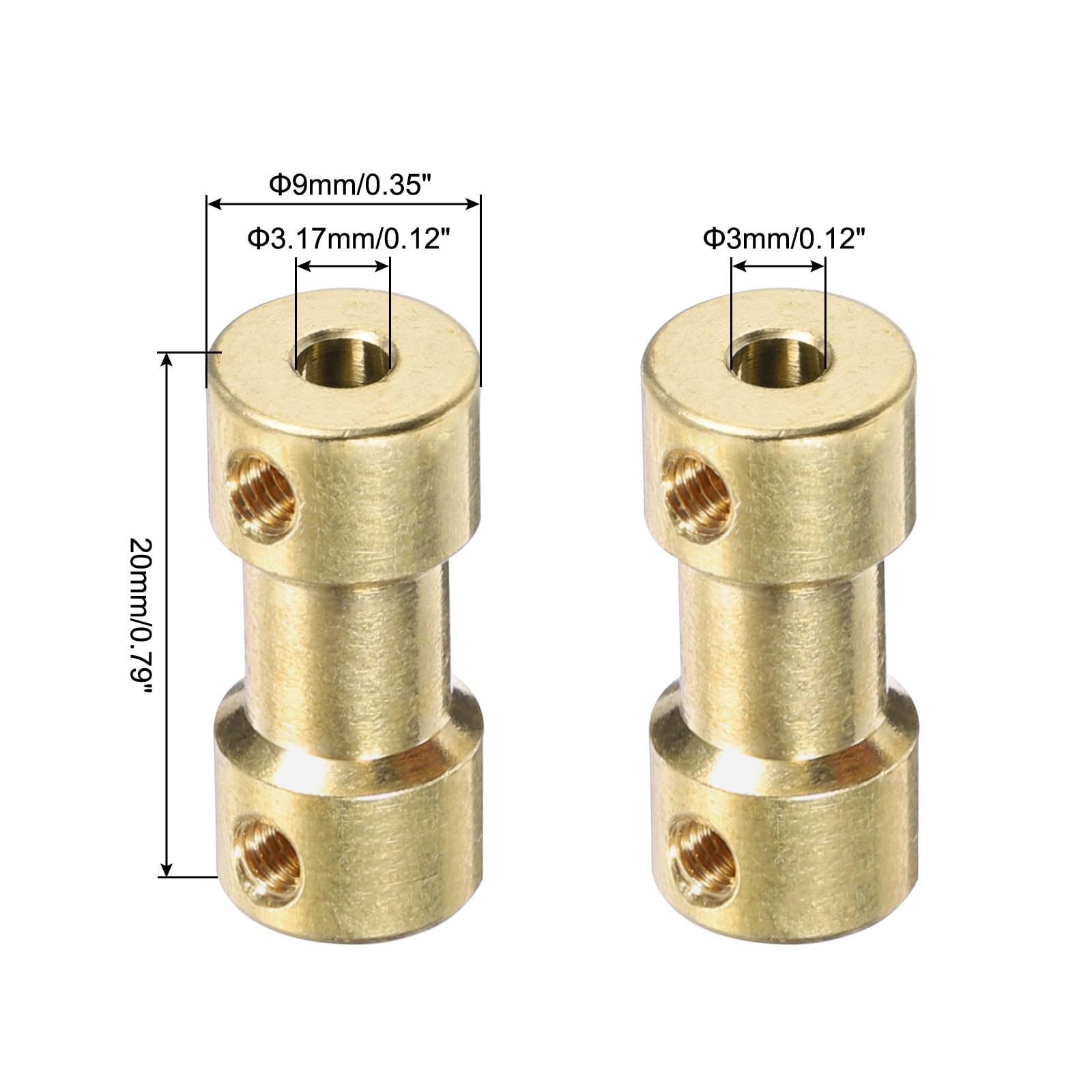 8 Stück Messing Wellenkupplungen - 3,17-4mm Für Motorwellen
