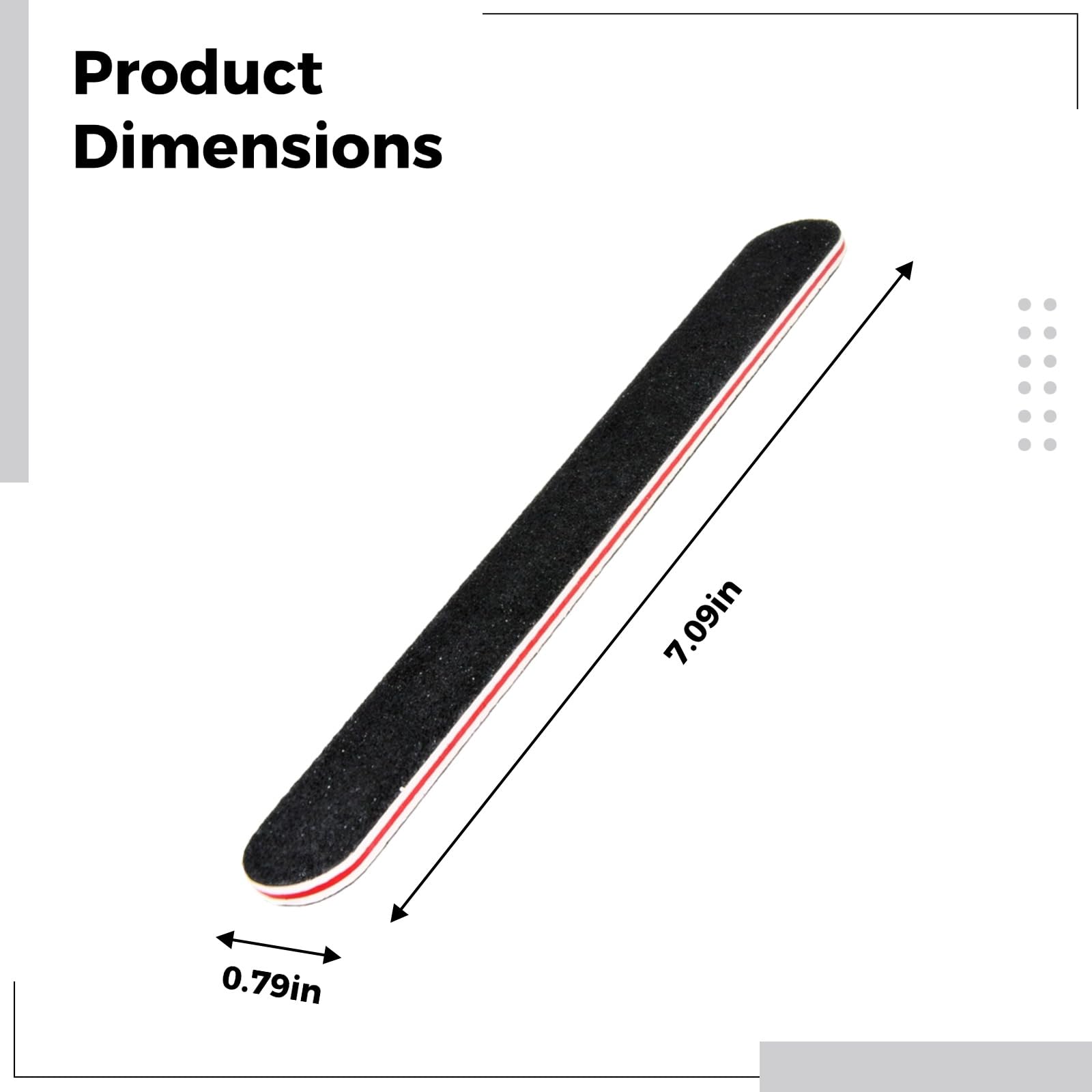 Nagelfeilen im Großpack, 7,1 Zoll, 18 cm, schwarze Nagelfeilen mit rotem Kern, doppelseitig 100/180 Grit, doppeltes Emery Board, professionelles Maniküre Pediküre Werkzeug, geeignet für Zuhause und