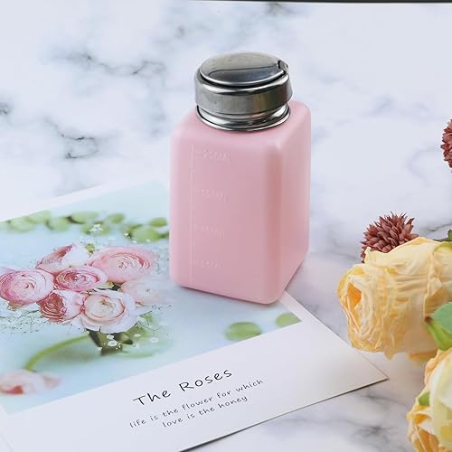 Vista 14 de Crapyt Botella de bomba vacía recargable de bombeo de prensa líquida, paquete de 3 (cada uno de azul, rosa y blanco) dispensador de empuje hacia